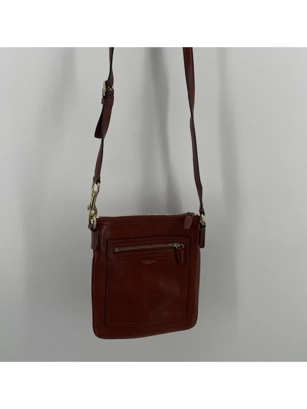 Coach Legacy Cognac Leather Crossbody‎ Bag Purse Brass Hardware Women’s